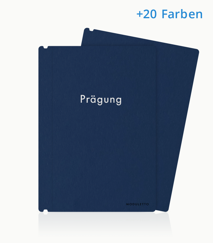 Cover mit Prägung
Libretto (DIN A5)